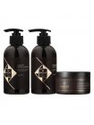 Набір "Рідкий Шовк" Hadat Liquid Silk TRIO шампунь, кондиціонер, маска для відновлення блиску та гладкості волосся 2х250/300 мл