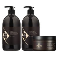 Набор "Жидкий Шелк" Hadat Liquid Silk TRIO шампунь, кондиционер и маска для восстановления блеска и гладкости волос 2х800/300 мл