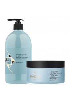 Набір Hadat Microcapsules DUO шампунь і маска для пошкодженого волося з мікрокапсулами 800/280 мл
