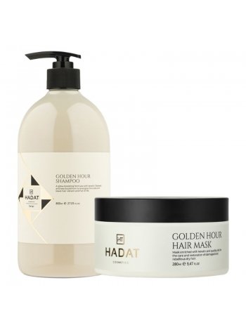 Набор Hadat Golden Hour DUO шампунь и маска для окрашенных и осветленных волос 800/280 мл