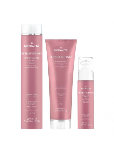 Набір Medavita Nutrisubstance TRIO-2 шампунь, маска, еліксир для живлення та зволоження сухого волосся 250/150/50 мл