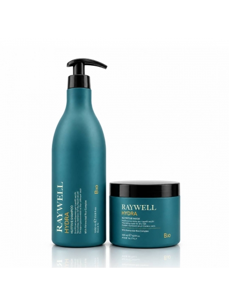 Набір Raywell B.io HYDRA Nutritive шампунь і маска для живлення сухого волосся, 1000+500 мл