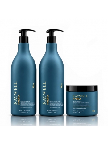 Набір Raywell B.io HYDRA Nutritive TRIO шампунь, кондиціонер і маска для живлення сухого волосся, 2х1000+500 мл
