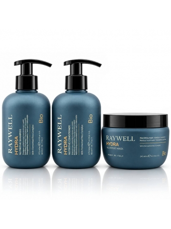 Набір Raywell B.io HYDRA Nutritive TRIO шампунь, кондиціонер і маска для живлення сухого волосся, 2х275+245 мл