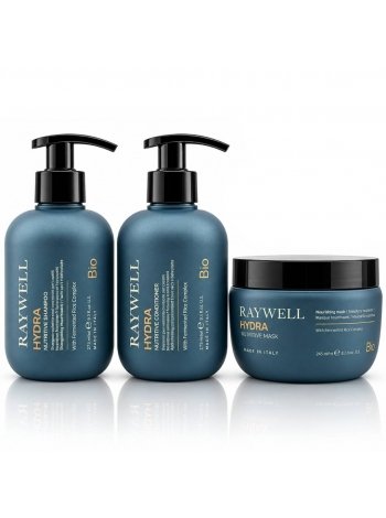 Набор Raywell B.io HYDRA Nutritive TRIO шампунь, кондиционер и маска для питания сухих волос, 2х275+245 мл