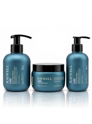 Набір Raywell B.io LISS Smoothing TRIO шампунь, маска і крем для розгладжування пухнастого волосся, 275+245+200 мл
