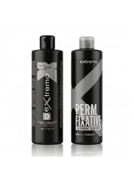 Extremo Permanent Waving Hair Strong (0) набор для биозавивки натуральных и жестких волос (EX110/EX121), 100+200 г (разлив)