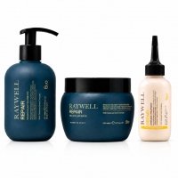 Raywell B.IO Repair Molecular набір шампунь, маска, бустер для пошкодженого волосся (RR632, RR634, RR637), 275+245+95 мл
