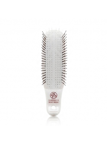 Японская щетка S-Heart-S Scalp Brush Com Regular The Shampoo для кожи головы белая
