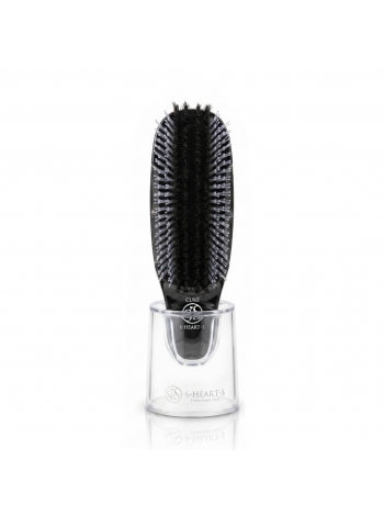 Японская щётка S-Heart-S Scalp Brush Cure для нанесения ухаживающих средств на волосы, чёрная