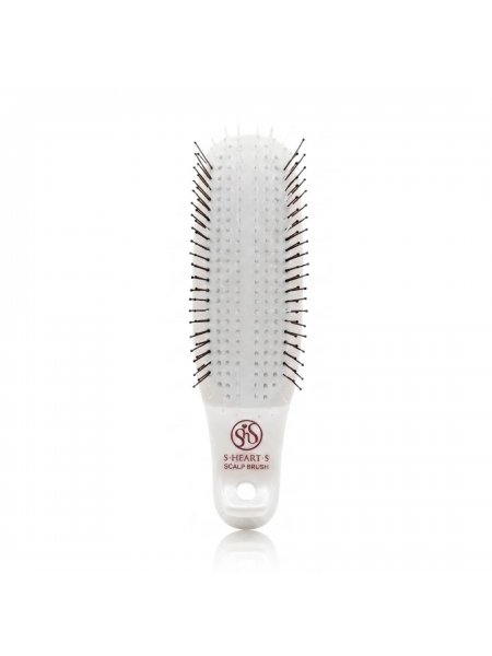 Японська щітка S-Heart-S Scalp Brush Com Regular The Shampoo для шкіри голови біла