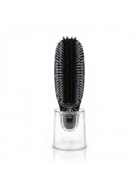 Японська щітка S-Heart-S Scalp Brush Cure для нанесення доглядових засобів на волосся, чорна