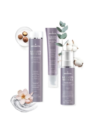Розгладжуючий шампунь Medavita Keratin Miracle Sleek Shampoo з ефектом шовку для пухнастого та неслухняного волосся 250 мл