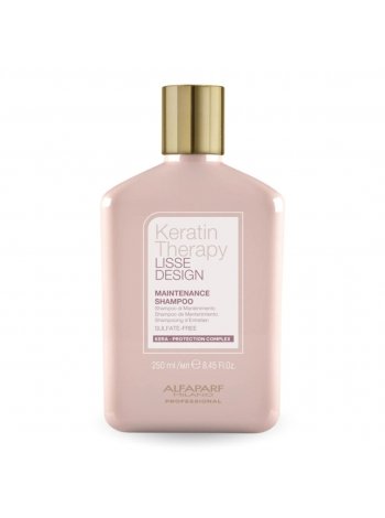 Кератиновый шампунь Alfaparf Milano Lisse Design Keratin Therapy Shampoo для блеска и шелковистости волос, 250 мл