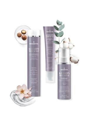 Набір Medavita Keratin Miracle Sleek Hair DUO шампунь і маска для пухнастого та неслухняного волосся 250/150 мл