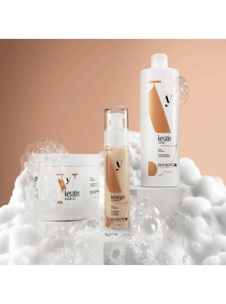 Набор Sinergy Keratin TRIO М шампунь, маска и сыворотка для сухих и поврежденных волос, 2×250+50 мл