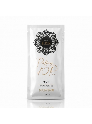 Sinergy Potion D'or Mask маска з олією аргани і жожоба для живлення і відновлення пошкодженого волосся пробник, 15 мл