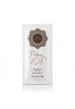 Sinergy Potion D'or Shampoo бессульфатный шампунь с аргановым маслом и маслом жожоба для сухих и тусклых волос пробник, 15 мл