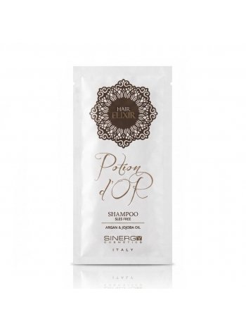 Sinergy Potion D'or Shampoo бессульфатный шампунь с аргановым маслом и маслом жожоба для сухих и тусклых волос пробник, 15 мл