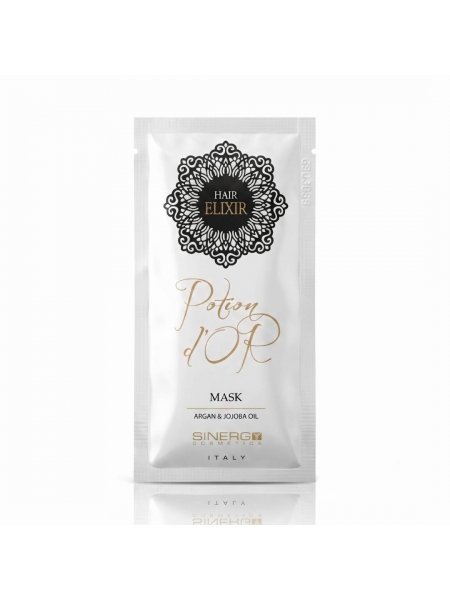 Sinergy Potion D'or Mask маска з олією аргани і жожоба для живлення і відновлення пошкодженого волосся пробник, 15 мл