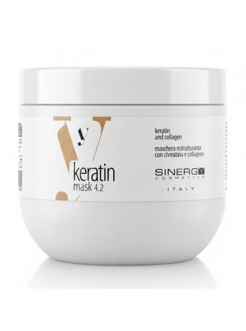Sinergy Keratin Mask Y 4.2 кондиціонер-маска для реконструкції пошкодженого волосся з кератином, 500 мл