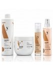 Набор Sinergy Keratin QUATRO L шампунь, маска, сыворотка для сухих и спрей и поврежденных волос, 2х500+50+200 мл