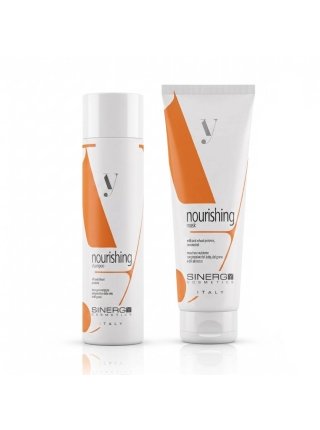 Sinergy Nourishing QUATRO М набор шампунь, маска, спрей и флюид для сухих и повреждённых волос, 2×250+200+60 мл