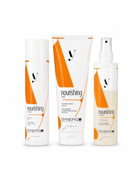 Sinergy Nourishing TRIO М набір шампунь, маска і спрей для сухого і пошкоджеого волосся, 2х250+200 мл