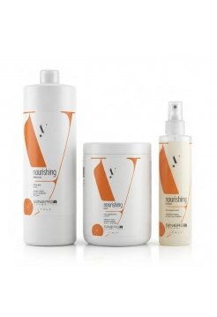Sinergy Nourishing TRIO L набор шампунь, маска и спрей для сухих и поврежденных волос, 2×1000+200 мл