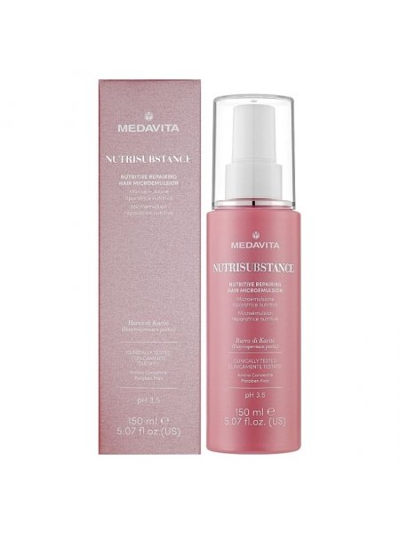 Питательная микроэмульсия Medavita Nutrisubstance Nutritive Repairing Hair Microemulsion для восстановления сухих волос, 150 мл