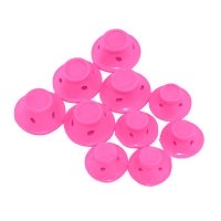 Бигуди силиконовые Hair Magic Curler "Грибочки" для завивки волос (10 шт) розовые