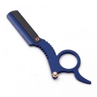 Небезпечна бритва шаветка з кільцем синя