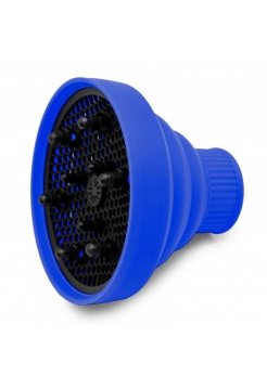 Дифузор для фена з діаметром сопла 42-50 мм, універсальний складний силіконовий синій