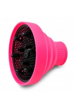 Дифузор для фена з діаметром сопла 42-50 мм, універсальний складний силіконовий рожевий