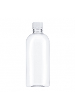 Флакон с крышечкой для розлива жидких косметических средств горловина 28 мм пластиковый прозрачный №8, 500 мл