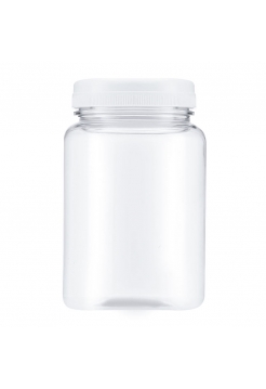 Флакон/баночка із кришечкою для розливу густих косметичних засобів пластиковий прозорий №12, 350 мл