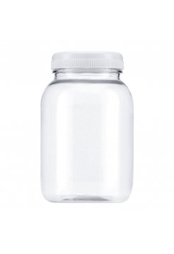 Флакон/баночка с крышечкой для разлива густых косметических средств пластиковый прозрачный №13, 500 мл