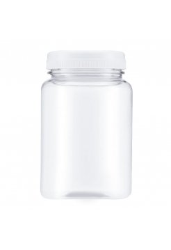 Флакон/баночка с крышечкой для разлива густых косметических средств пластиковый прозрачный №12, 350 мл