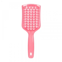 Продувна щітка-браш Janeke Vent Detangling Brush для розплутування та сушіння волосся широка рожева
