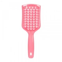 Продувная щетка-браш Janeke Vent Detangling Brush для распутывания и сушки волос широкая розовая