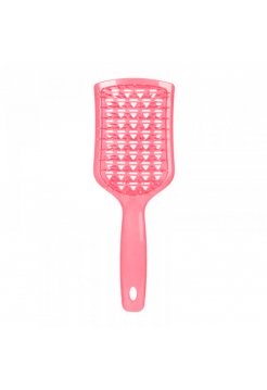 Продувная щетка-браш Janeke Vent Detangling Brush для распутывания и сушки волос широкая розовая