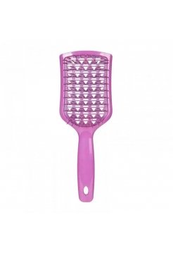 Продувная щетка-браш Janeke Vent Detangling Brush для распутывания и сушки волос широкая фиолетовая