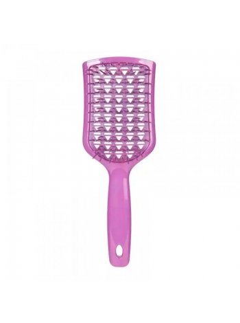 Продувна щітка-браш Janeke Vent Detangling Brush для розплутування та сушіння волосся широка фіолетова