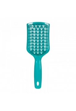 Продувная щетка-браш Janeke Vent Detangling Brush для распутывания и сушки волос широкая зеленая