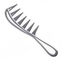 Гребень Toni&Guy 6011A для укладки волос и моделирования причесок с широкими редкими зубьями серый