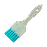 Щіточка-пензлик для балаяжа, фарбування волосся широка, 18,5х5,5см, пластик/нейлон зелена