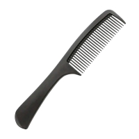 Парикмахерский гребень Happy Hair Carbon Antistatic для укладки волос с ручкой широкий черный
