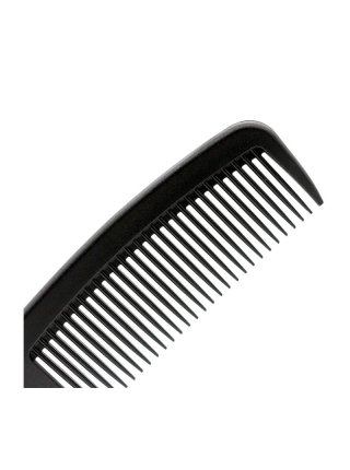 Парикмахерский гребень Happy Hair Carbon Antistatic для укладки волос с ручкой широкий черный