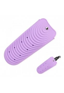 Силиконовый коврик чехол-карман для утюжка, плойки, горячих парикмахерских инструментов, 26х11 см фиолетовый