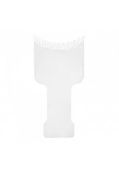 Лопатка-гребінець планшет із зубцями для фарбування, мелірування та балаяжу волосся T&G, 19 см біла